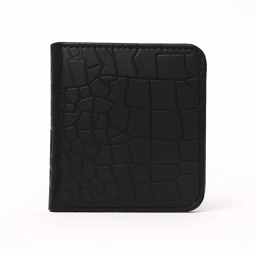 Croc Noir – Embossed Leather Wallet (Elite Blcak)